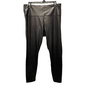 Joe Fresh Black Faux Leather Leggings Women’s Size XL with Soft Inner Lining